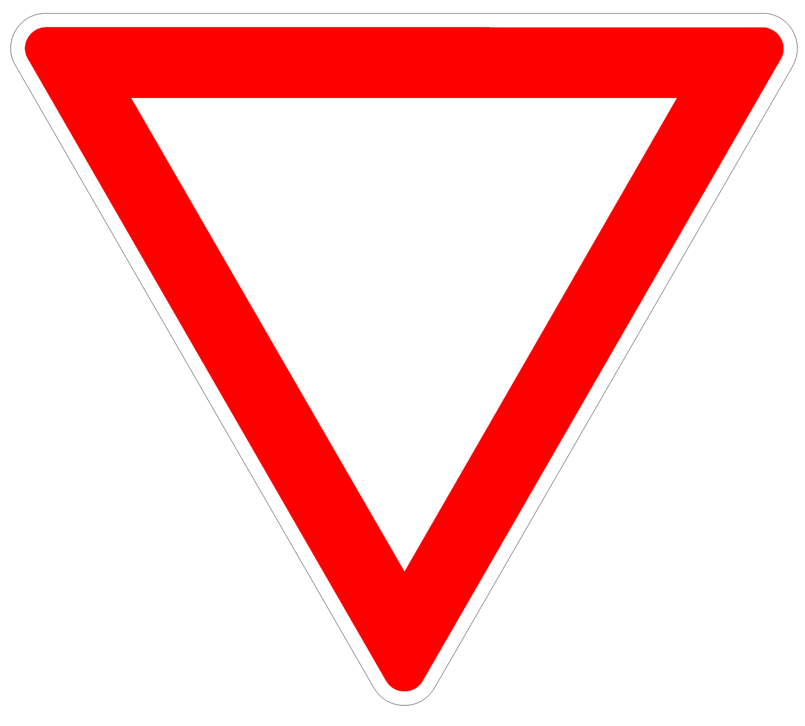 Verkehrsschild Vorfahrt gewähren Nr. 205 StVO RAL Dreieck Verkehrszeichen Schild GBD