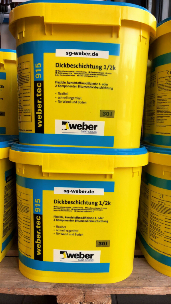 weber.tec 915 SG 30L Deitermann 1/2K Bitumen Dickbeschichtung ...
